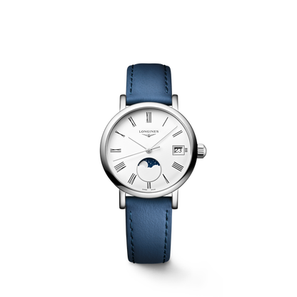 Longines Elegant Collection Moonphase 30.00 mm White matt Stainless steel L43304112 L4.330.4.11.2 front view