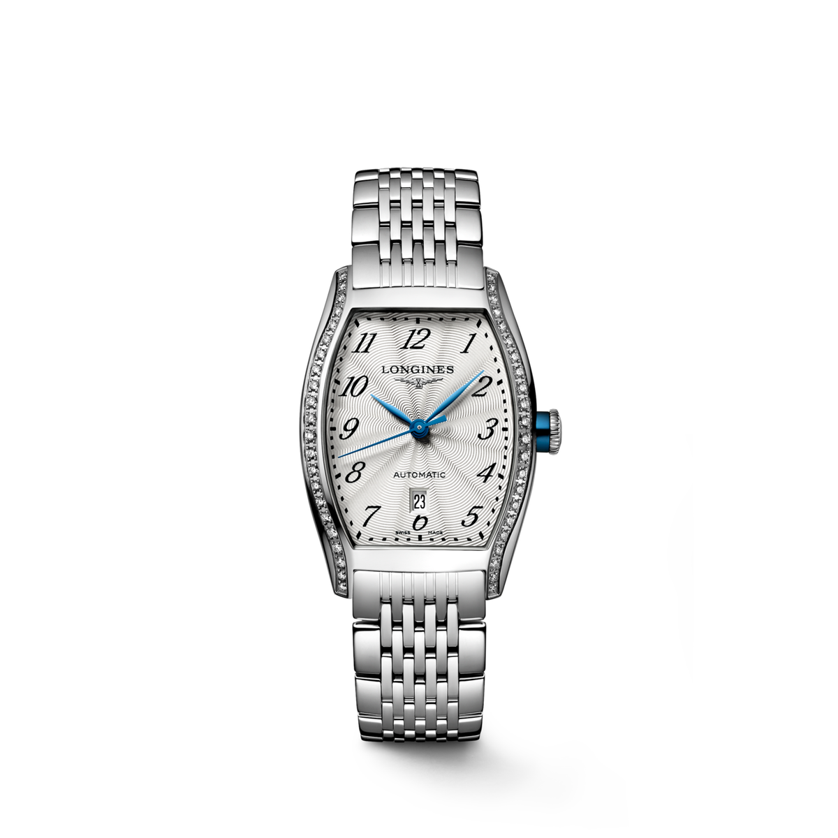Longines Evidenza 26.00 X 30.60 mm Silver "flinqué" Stainless steel L21420706 L2.142.0.70.6 front view