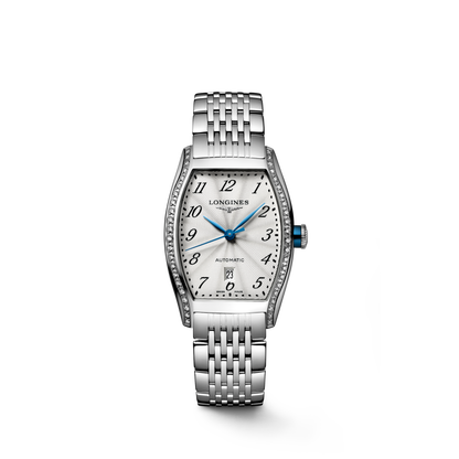 Longines Evidenza 26.00 X 30.60 mm Silver "flinqué" Stainless steel L21420706 L2.142.0.70.6 front view