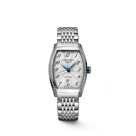 Longines Evidenza 26.00 X 30.60 mm Silver "flinqué" Stainless steel L21420706 L2.142.0.70.6 front view