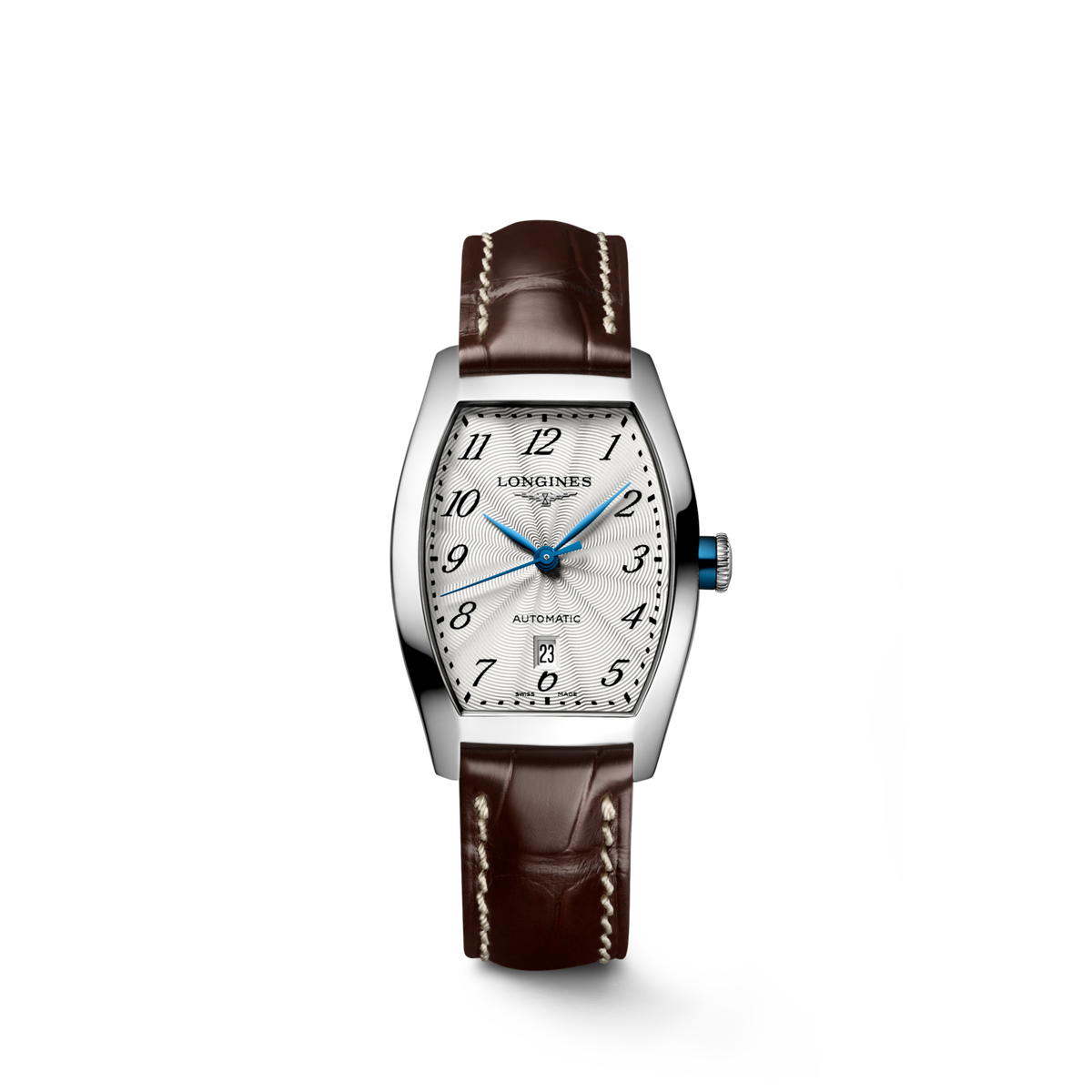 Longines Evidenza 26.00 X 30.60 mm Silver "flinqué" Stainless steel L21424734 L2.142.4.73.4 front view