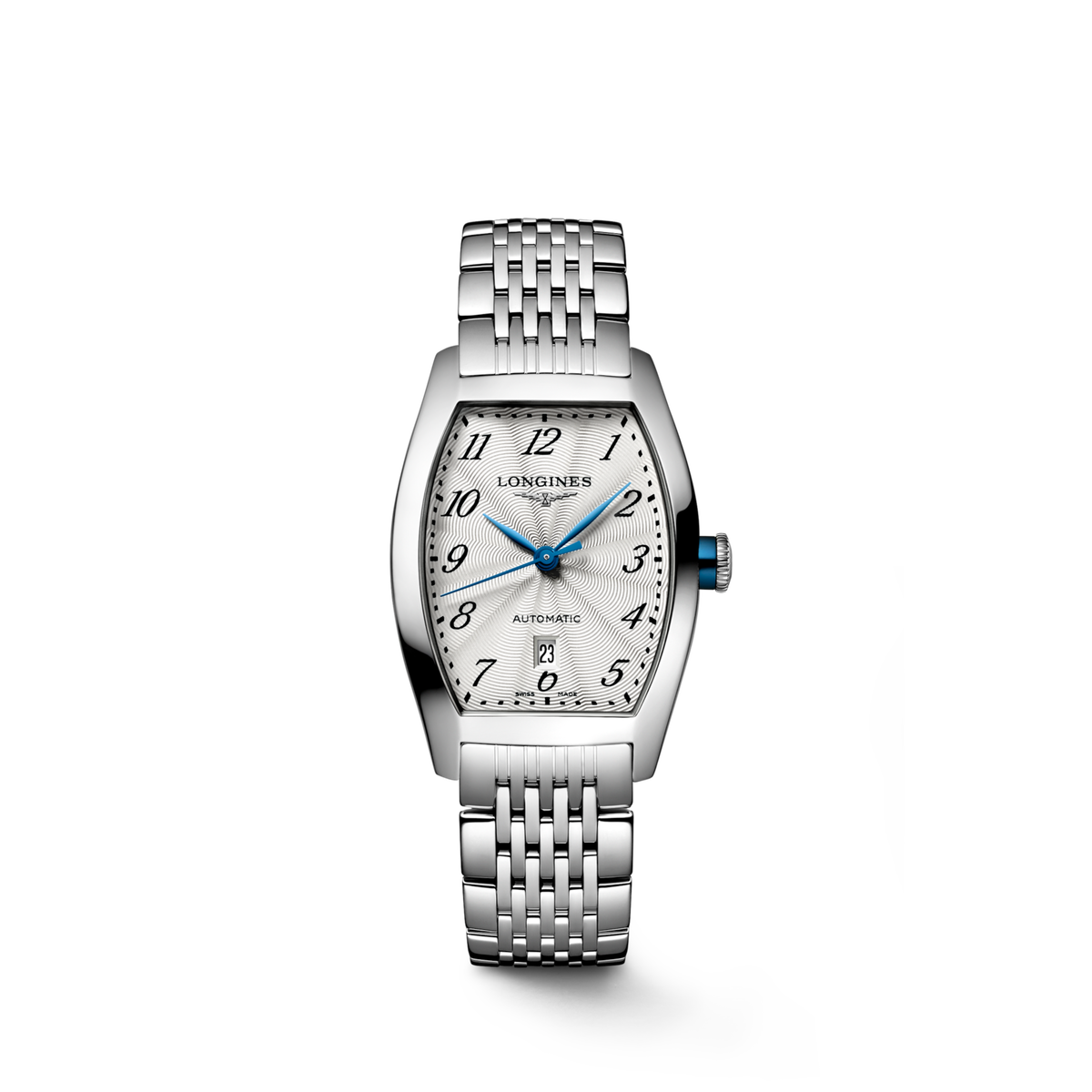 Longines Evidenza 26.00 X 30.60 mm Silver "flinqué" Stainless steel L21424736 L2.142.4.73.6 front view