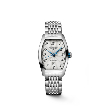 Longines Evidenza 26.00 X 30.60 mm Silver "flinqué" Stainless steel L21424736 L2.142.4.73.6 front view