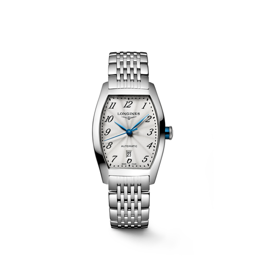 Longines Evidenza 26.00 X 30.60 mm Silver "flinqué" Stainless steel L21424736 L2.142.4.73.6 front view