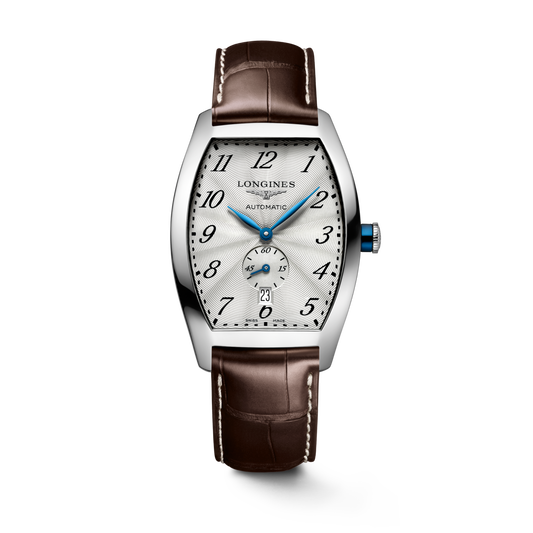 Longines Evidenza 33.10 X 38.75 mm Silver "flinqué" Stainless steel L26424734 L2.642.4.73.4 front view