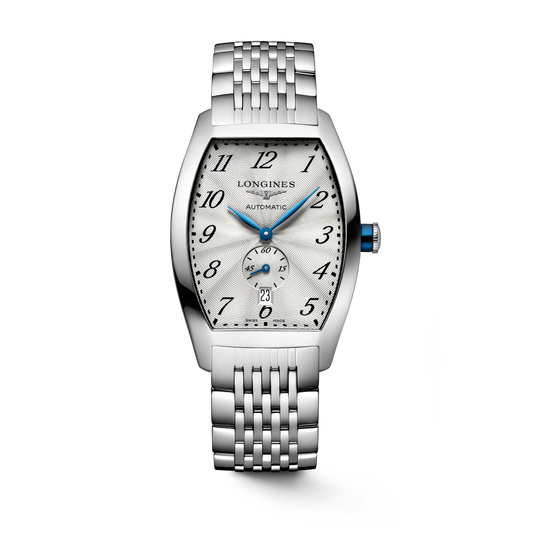Longines Evidenza 33.10 X 38.75 mm Silver "flinqué" Stainless steel L26424736 L2.642.4.73.6 front view