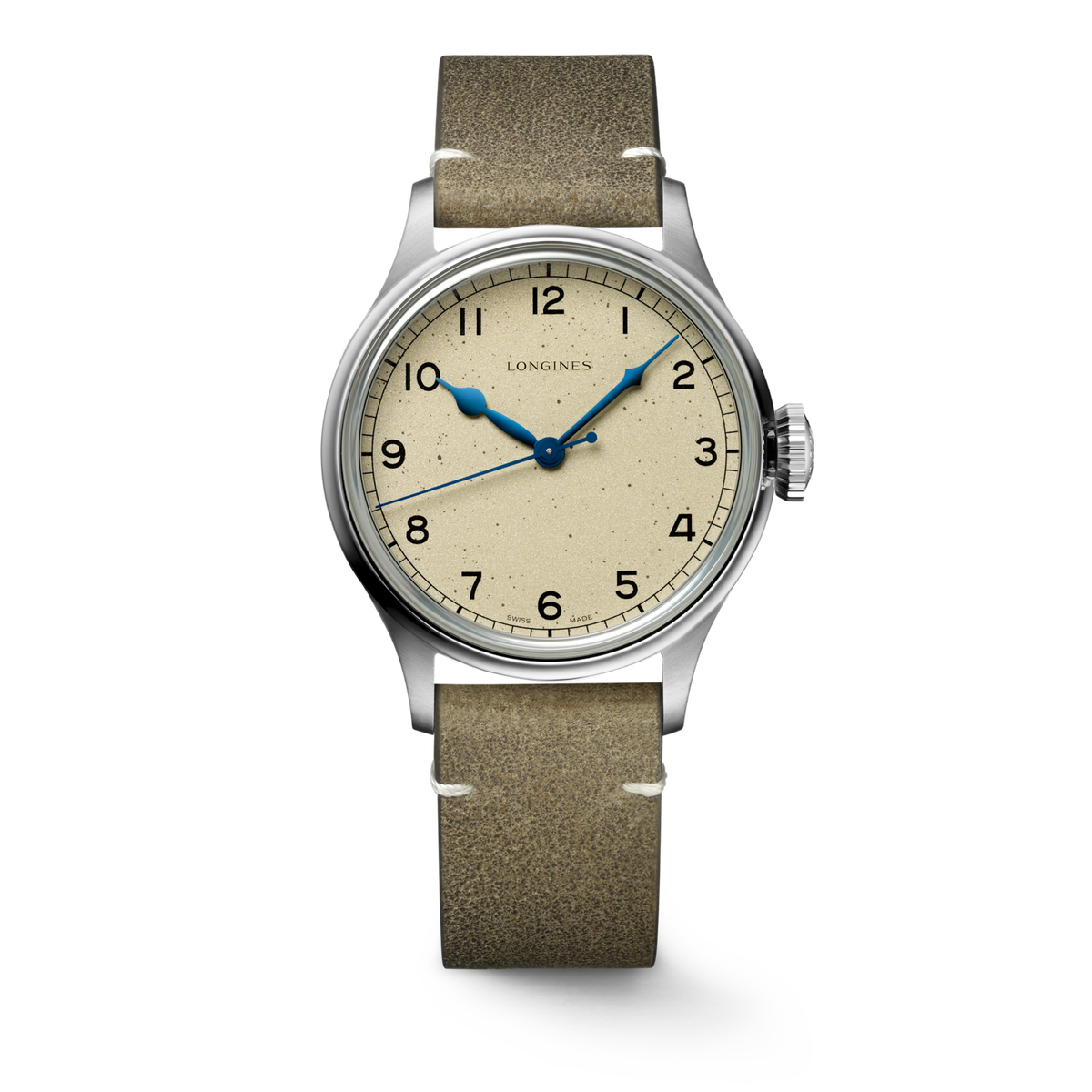 Longines Heritage Military 38.50 mm Opaline Ivory Stainless steel L28194932 L2.819.4.93.2 front view
