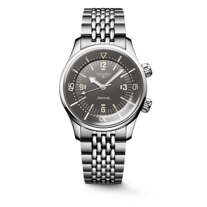 Longines Legend Diver 39.00 mm Grey Stainless steel L37644996 L3.764.4.99.6 front view