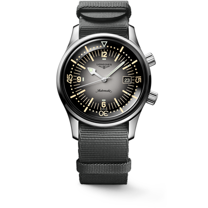 Longines Legend Diver 42.00 mm Grey Stainless steel L37744702 L3.774.4.70.2 front view