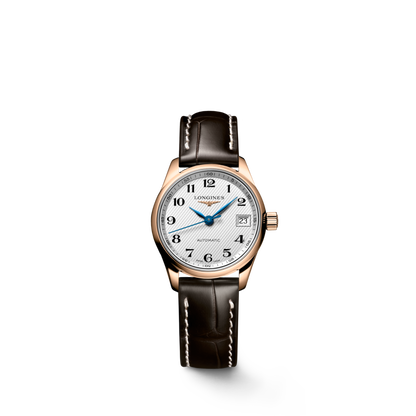 Longines Master Collection Silver "barleycorn" dial. Rose gold 18 carats 25.50 mm L21288783 L2.128.8.78.3 front view