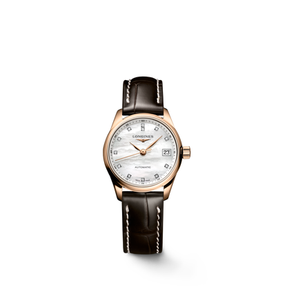 Longines Master Collection White mother-of-pearl dial. Rose gold 18 carats 25.50 mm L21288873 L2.128.8.87.3 front view
