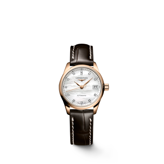 Longines Master Collection White mother-of-pearl dial. Rose gold 18 carats 25.50 mm L21288873 L2.128.8.87.3 front view