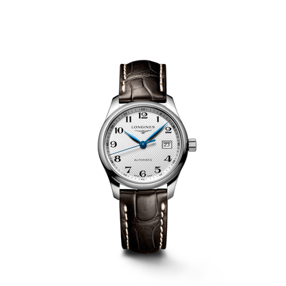 Longines Master Collection Silver "barleycorn" dial. Stainless steel 29.00 mm L22574783 L2.257.4.78.3 front view