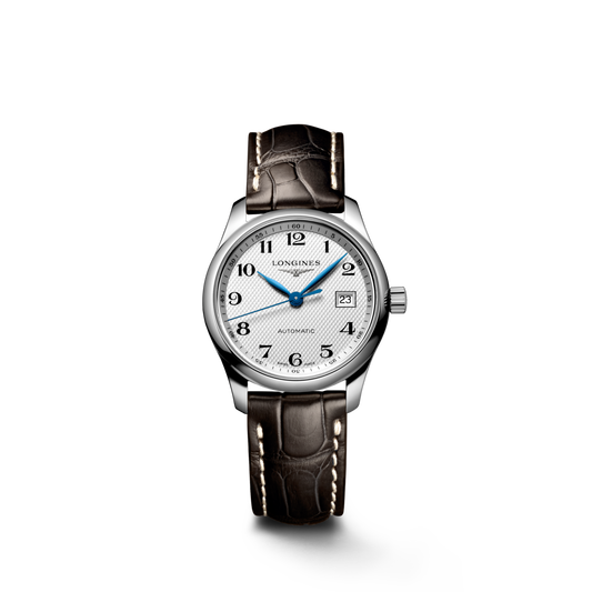 Longines Master Collection Silver "barleycorn" dial. Stainless steel 29.00 mm L22574783 L2.257.4.78.3 front view