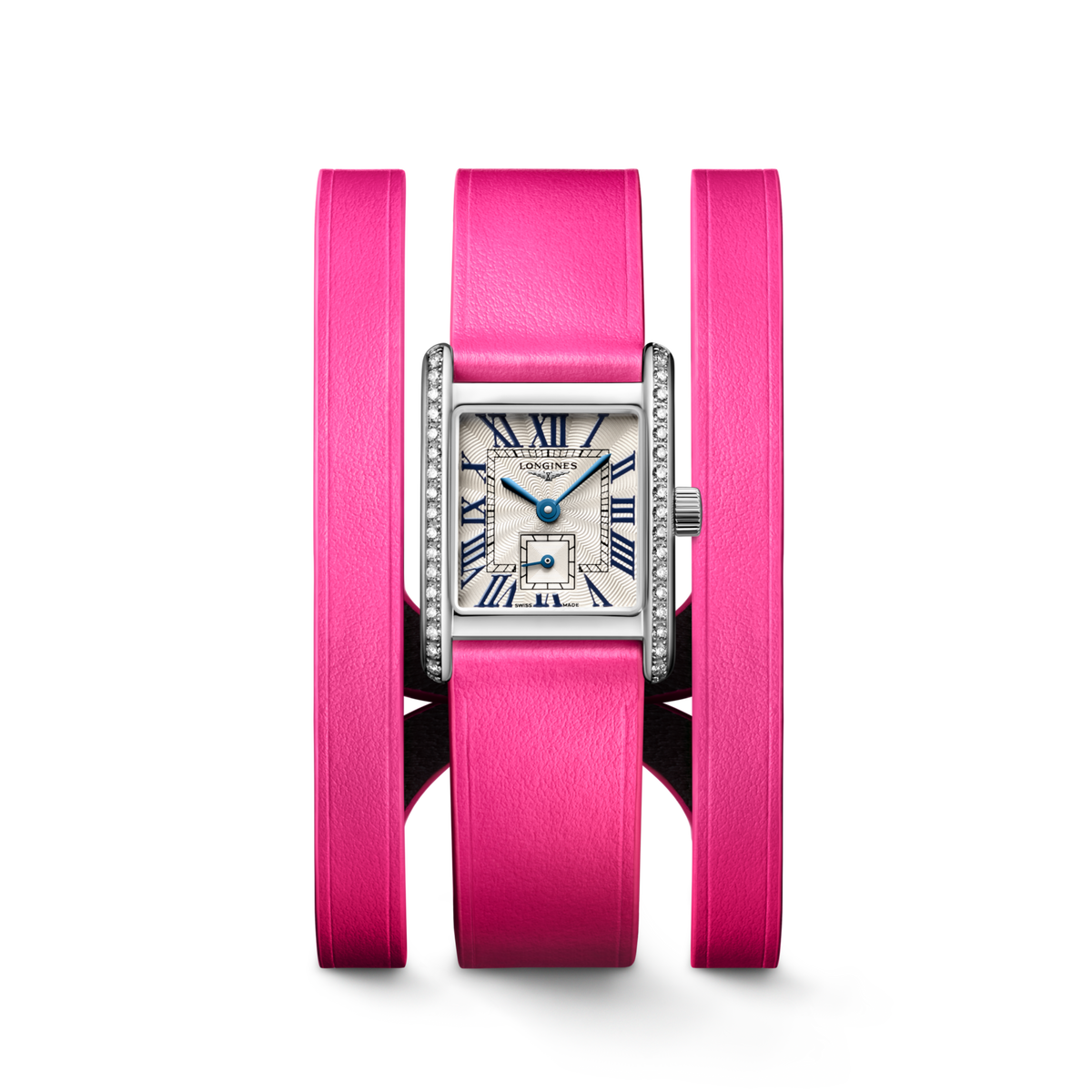 Longines Mini Dolcevita 21.50 X 29.00 mm Silver "flinqué" Stainless steel L52000712 L5.200.0.71.2 front view