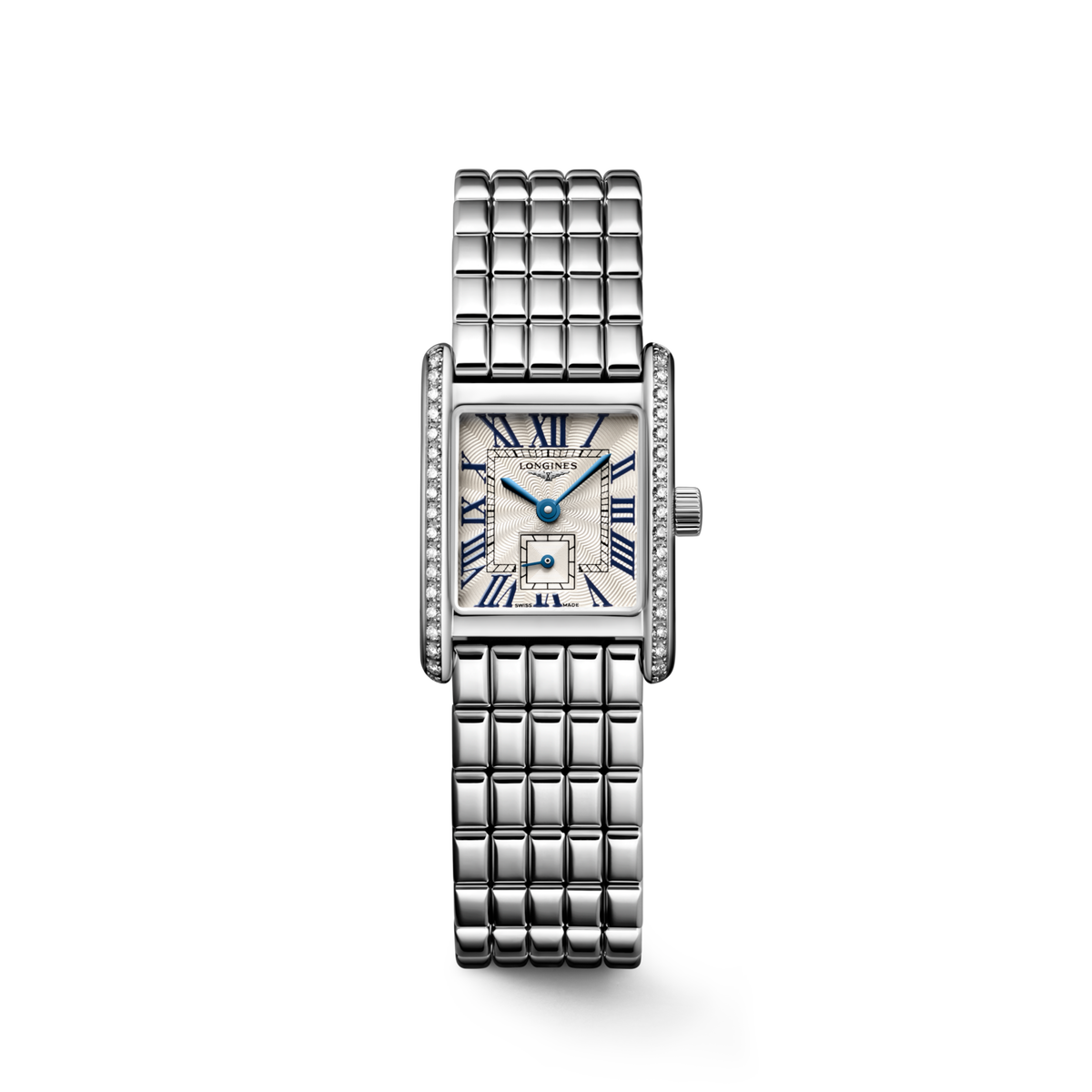 Longines Mini Dolcevita 21.50 X 29.00 mm Silver "flinqué" Stainless steel L52000716 L5.200.0.71.6 front view