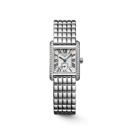 Longines Mini Dolcevita 21.50 X 29.00 mm Silver "flinqué" Stainless steel L52000716 L5.200.0.71.6 front view