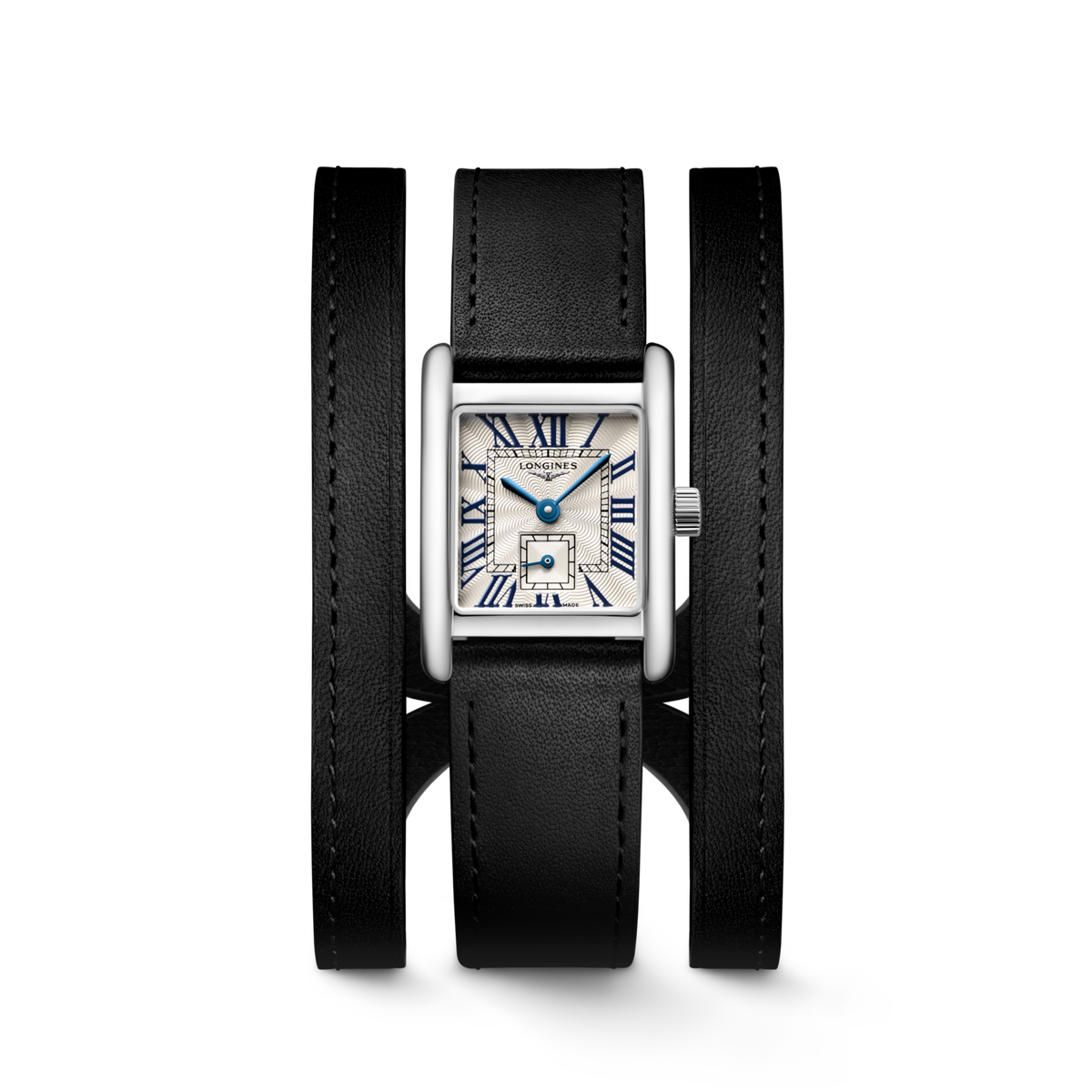 Longines Mini Dolcevita 21.50 X 29.00 mm Silver "flinqué" Stainless steel L52004710 L5.200.4.71.0 front view