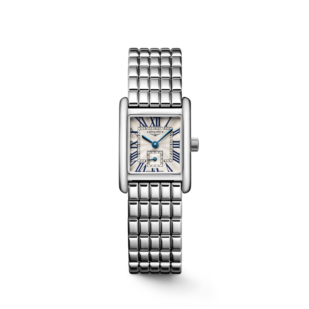 Longines Mini Dolcevita 21.50 X 29.00 mm Silver "flinqué" Stainless steel L52004716 L5.200.4.71.6 front view