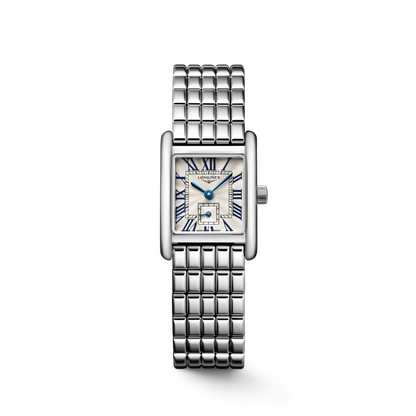 Longines Mini Dolcevita 21.50 X 29.00 mm Silver "flinqué" Stainless steel L52004716 L5.200.4.71.6 front view