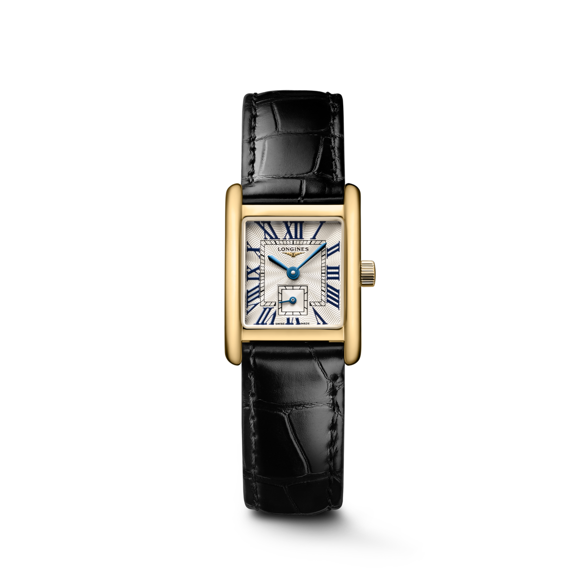 Longines Mini Dolcevita 21.50 X 29.00 mm Silver "flinqué" 18 karat yellow gold L52006710 L5.200.6.71.0 front view