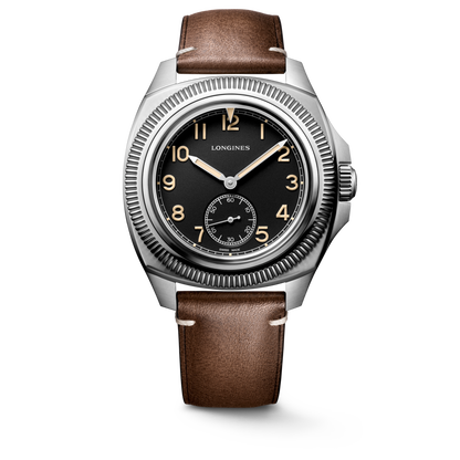 Longines Pilot Majetek 43.00 mm Black matt Stainless steel L28384530 L2.838.4.53.0 front view
