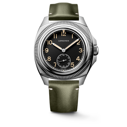 Longines Pilot Majetek 43.00 mm Black matt Stainless steel L28384532 L2.838.4.53.2 front view