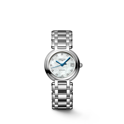 Longines Primaluna 26.50 mm White mother-of-pearl Stainless steel L81114876 L8.111.4.87.6 front view