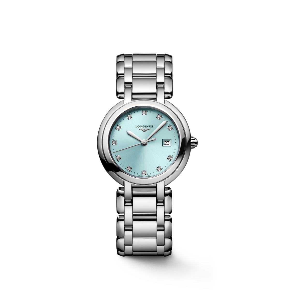 Longines Primaluna 30.00 mm Sunray blue Stainless steel L81224906 L8.122.4.90.6 front view
