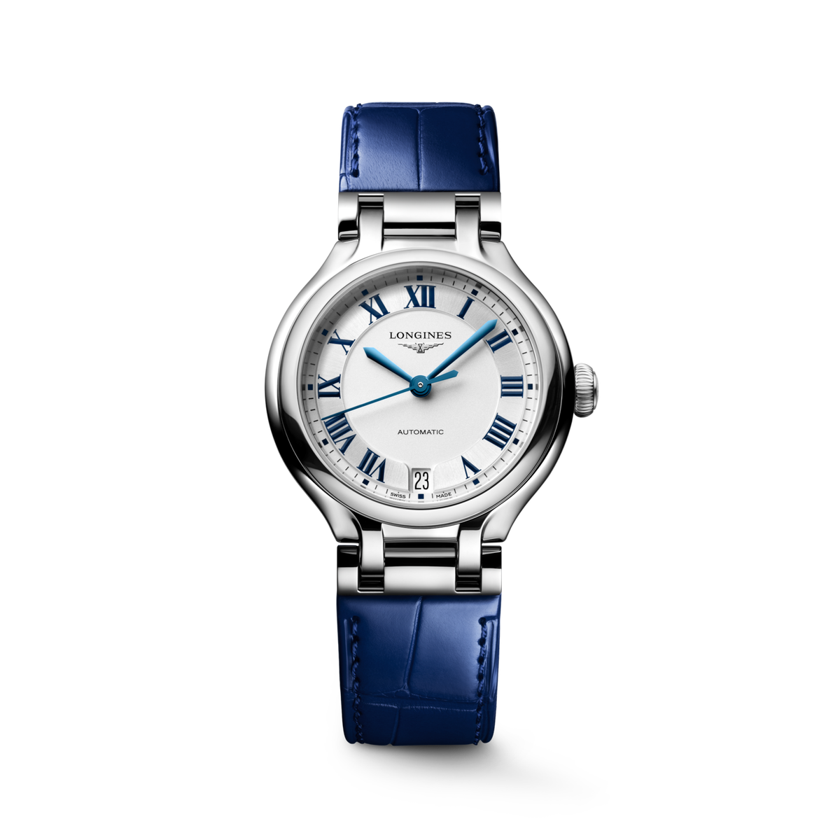 Longines Primaluna 34.00 mm Sunray silver Stainless steel L81244712 L8.124.4.71.2 front view