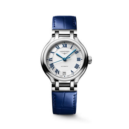 Longines Primaluna 34.00 mm Sunray silver Stainless steel L81244712 L8.124.4.71.2 front view