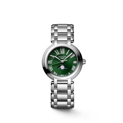 Longines Primaluna Moonphase 30.50 mm Green Stainless steel L81154616 L8.115.4.61.6 front view