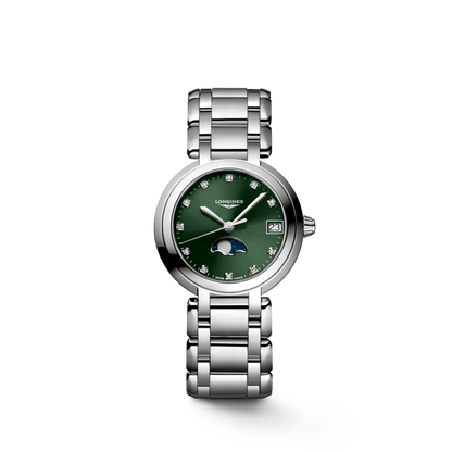 Longines Primaluna Moonphase 30.50 mm Green Stainless steel L81154676 L8.115.4.67.6 front view