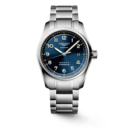Longines Spirit 40.00 mm Sunray blue Stainless steel L38104936 L3.810.4.93.6 front view