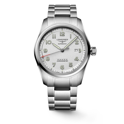 Longines Spirit 42.00 mm Opaline Ivory Stainless steel L38114736 L3.811.4.73.6 front view