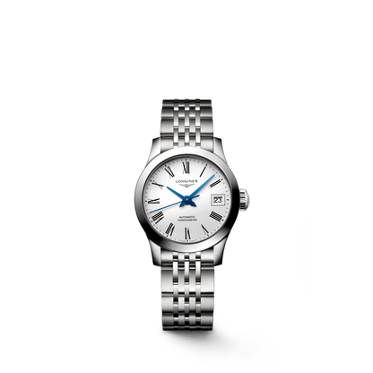 Record 26.00 mm White matt Stainless steel L23204116 L2.320.4.11.6 front view