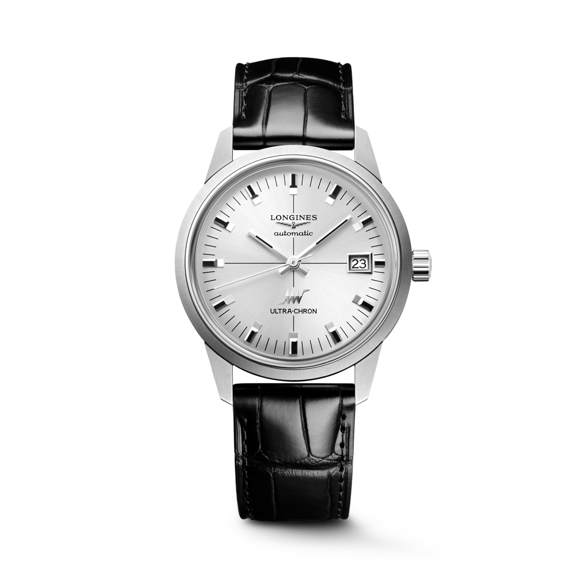 Ultra-Chron Classic 37.00 mm Sunray silver Stainless steel L25374722 L2.537.4.72.2 front view