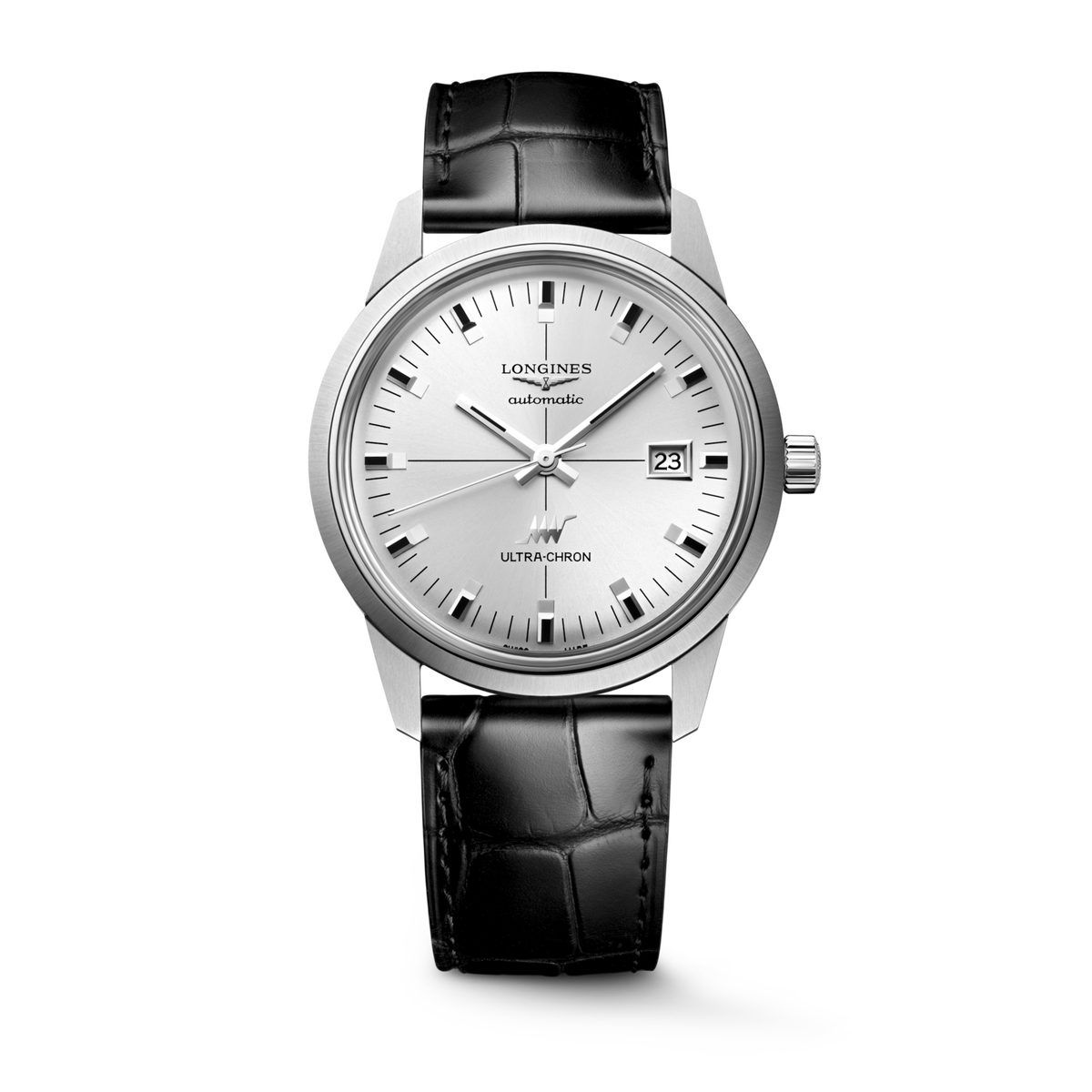 Ultra-Chron Classic 40.00 mm Sunray silver Stainless steel L29374722 L2.937.4.72.2 front view