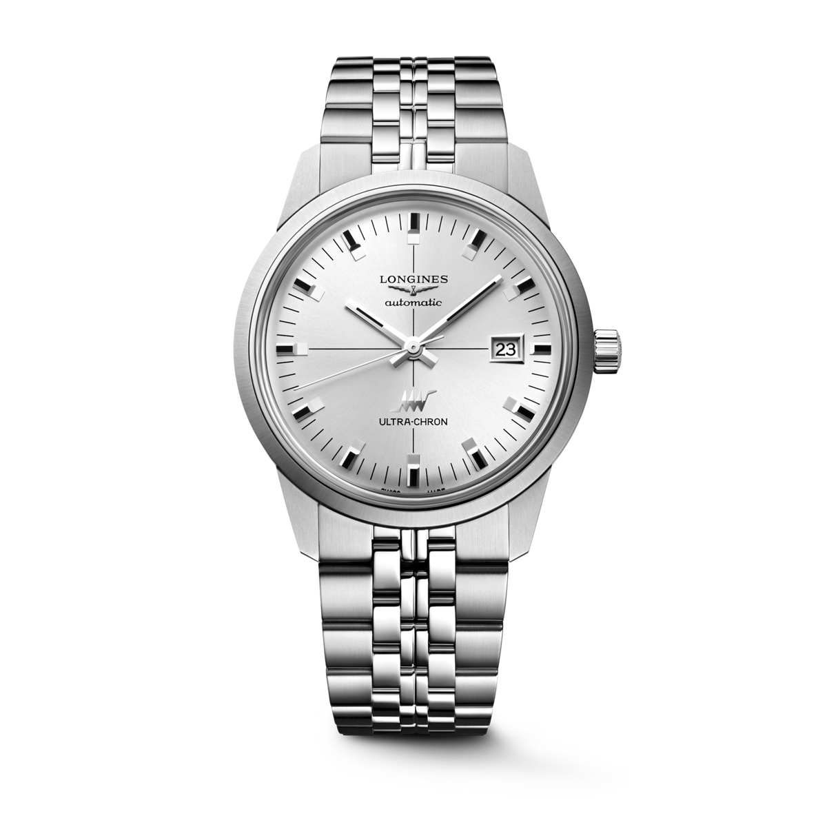 Ultra-Chron Classic 40.00 mm Sunray silver Stainless steel L29374726 L2.937.4.72.6 front view