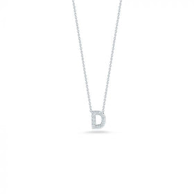 ROBERTO COIN LOVE LETTER D PENDANT WITH DIAMONDS