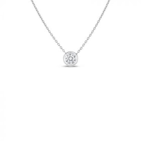 ROBERTO COIN 18K WHITE GOLD DIAMONDS BY THE INCH NECKLACE