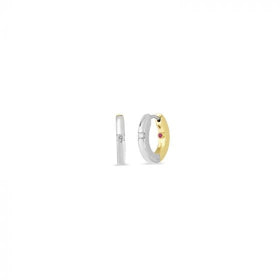 ROBERTO COIN 18K GOLD TWO TONE EARRINGS