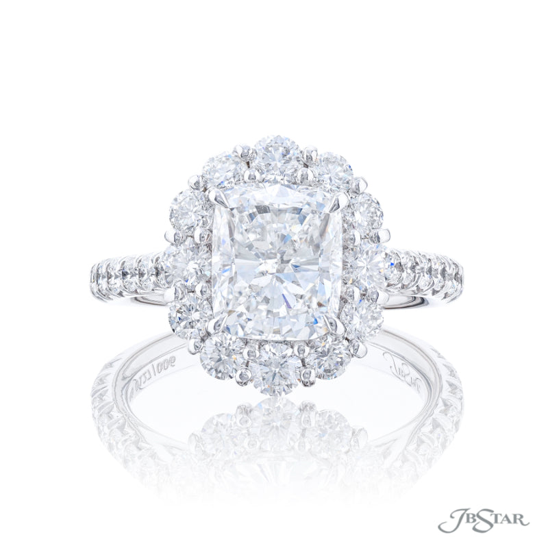 JB Star Cushion Cut Halo Ring