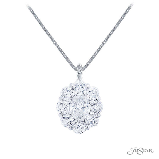 JB Star Oval Diamond Pendant