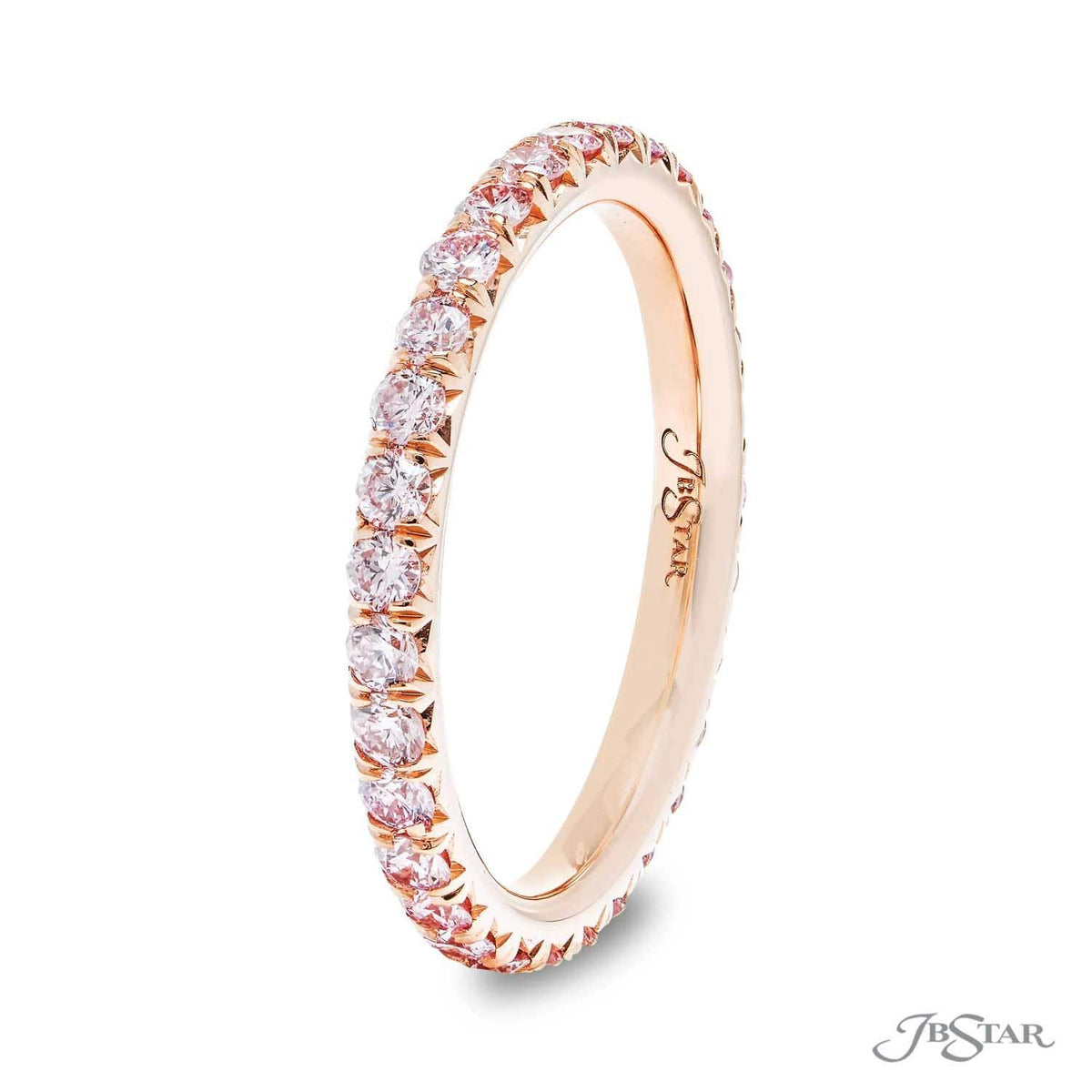 JB Star Fancy Pink Diamond Eternity Band