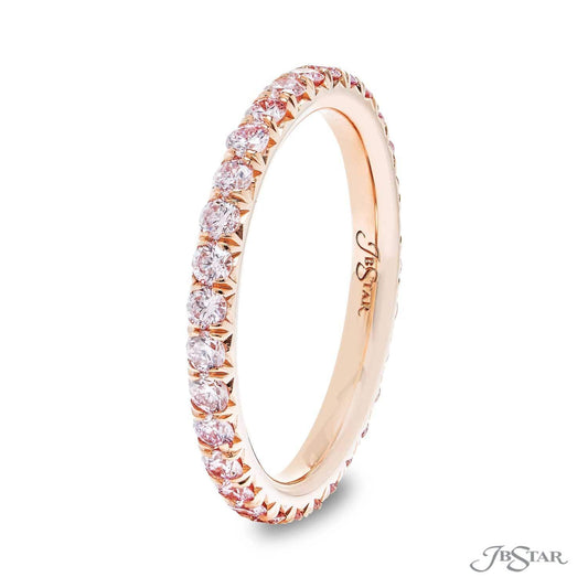 JB Star Fancy Pink Diamond Eternity Band