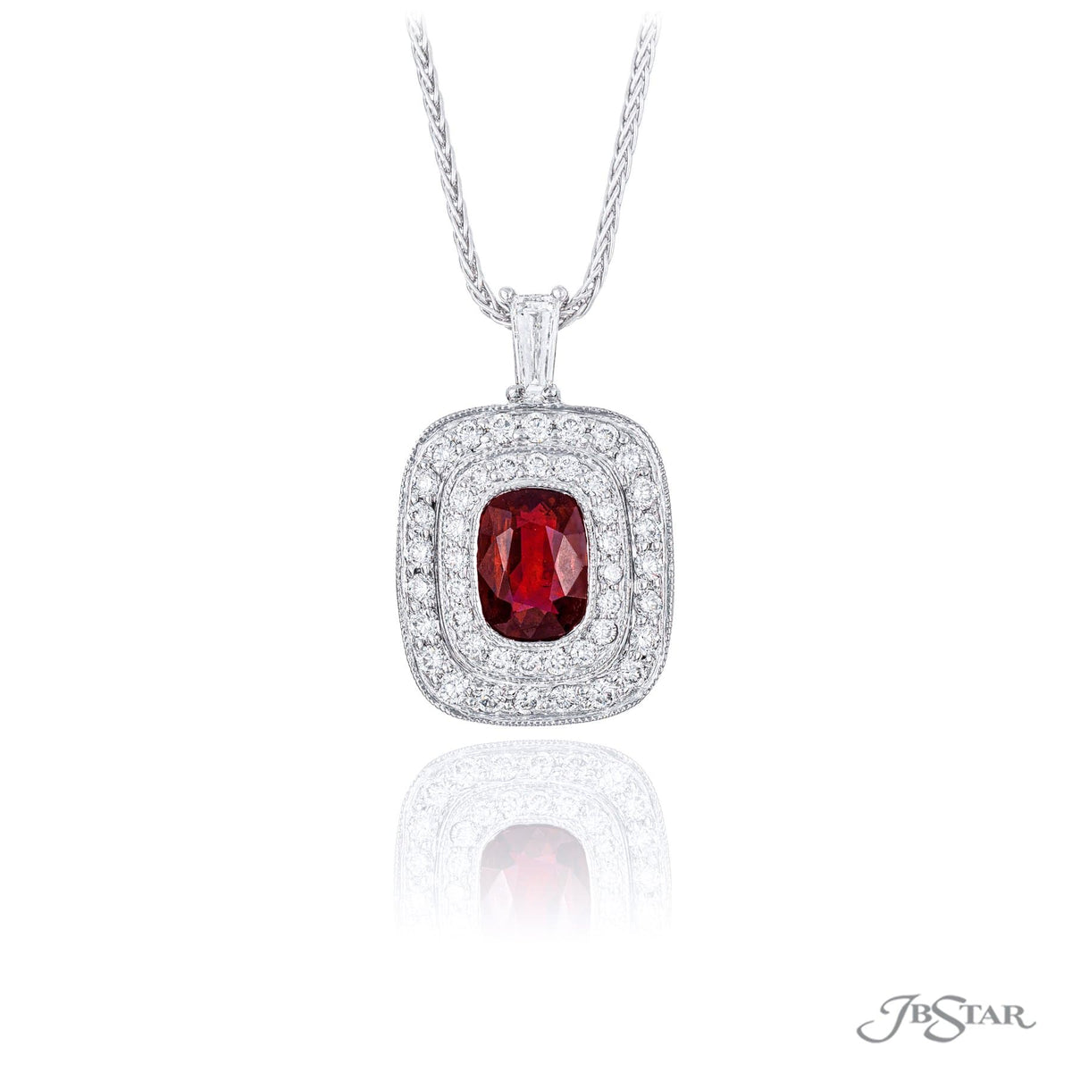 JB Star Natural Ruby and Diamond Necklace