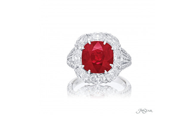JB Star GIA Certified Ruby & Diamond Ring