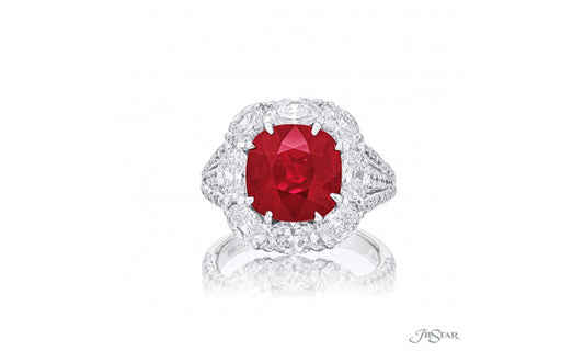 JB Star GIA Certified Ruby & Diamond Ring