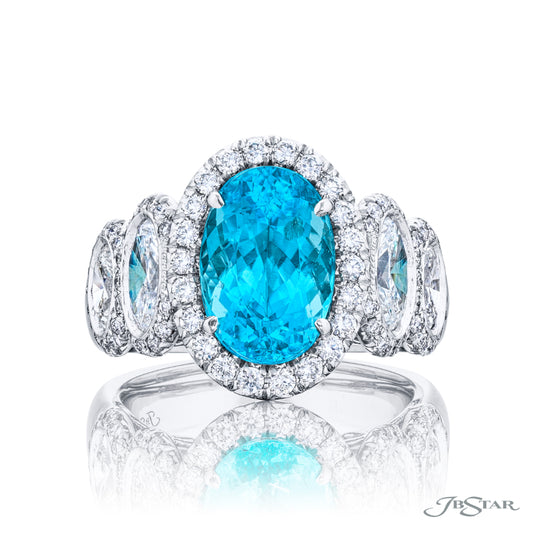 JB STAR PLAT RING OV PARAIBA 2.98CT